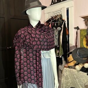 Purple, peace, sign scarf